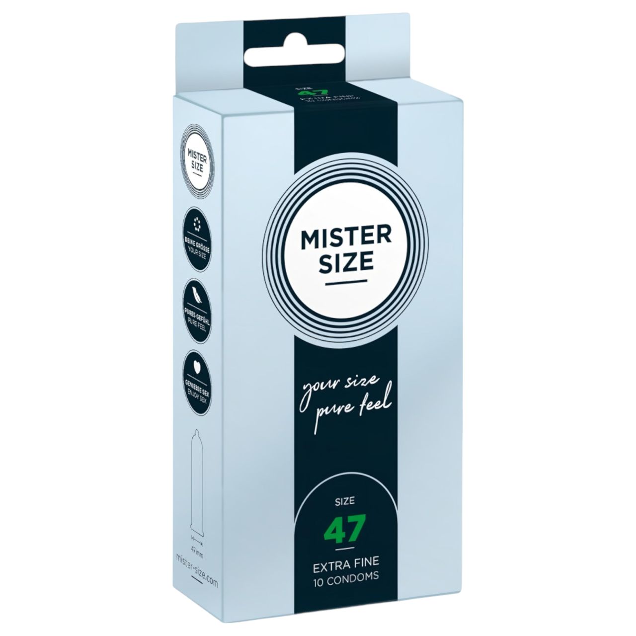 Mister Size vékony óvszer - 47 mm (10 db)