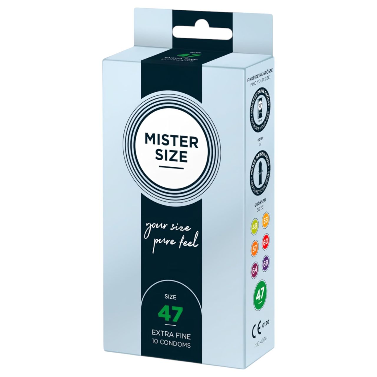 Mister Size vékony óvszer - 47 mm (10 db)