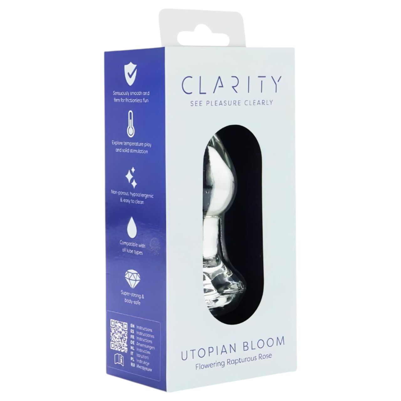 Clarity Utopian Bloom - üveg anál plug (átlátszó) Clarity Utopian Bloom - üveg anál plug (átlátszó)