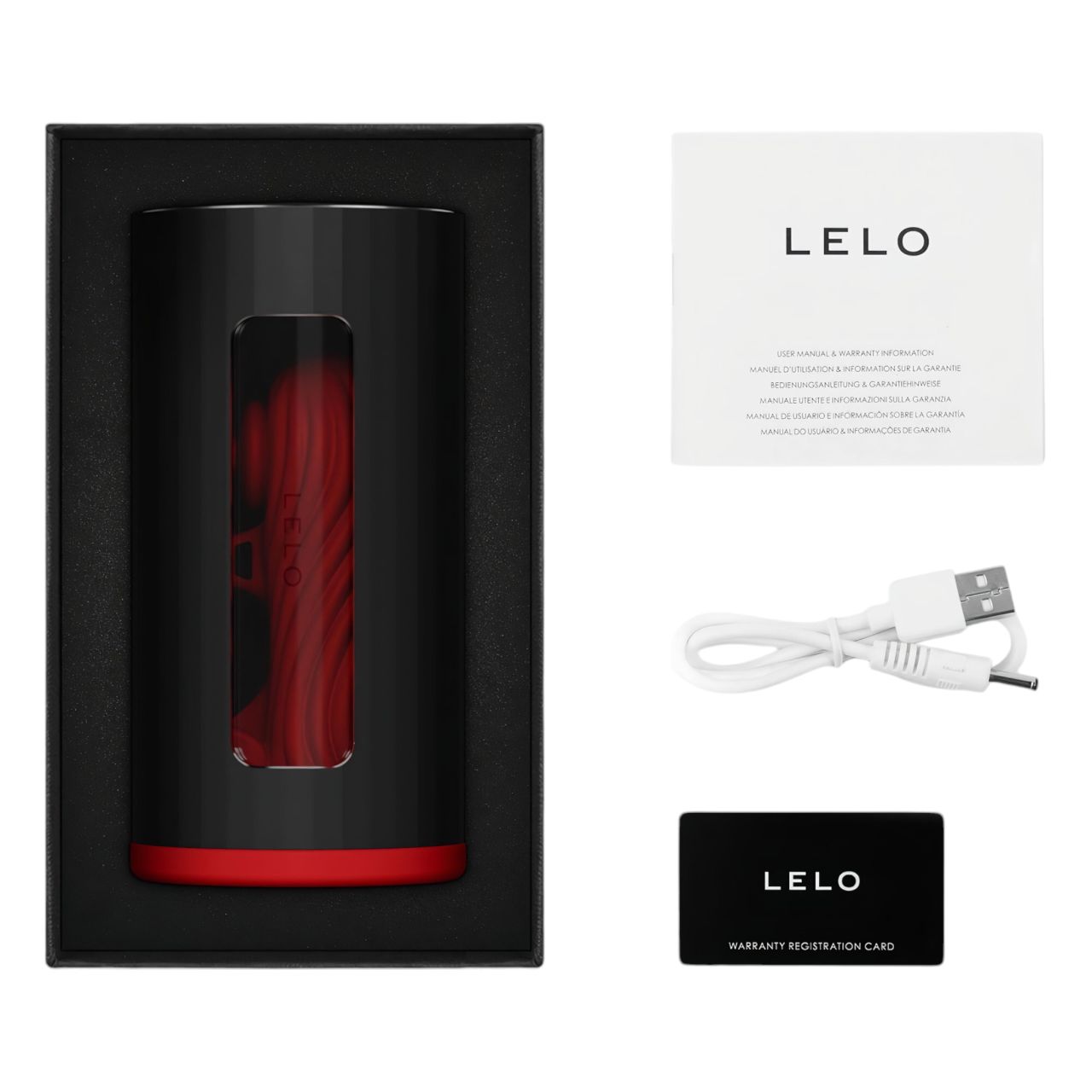 LELO F1s V3 - interaktív maszturbátor férfiaknak (piros)