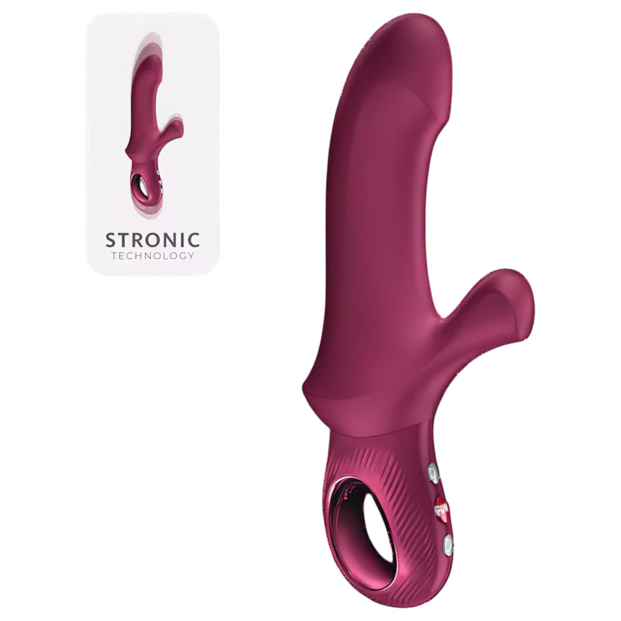/ Fun Factory Bi Stronic Curve - lökő vibrátor csiklókarral (piros)