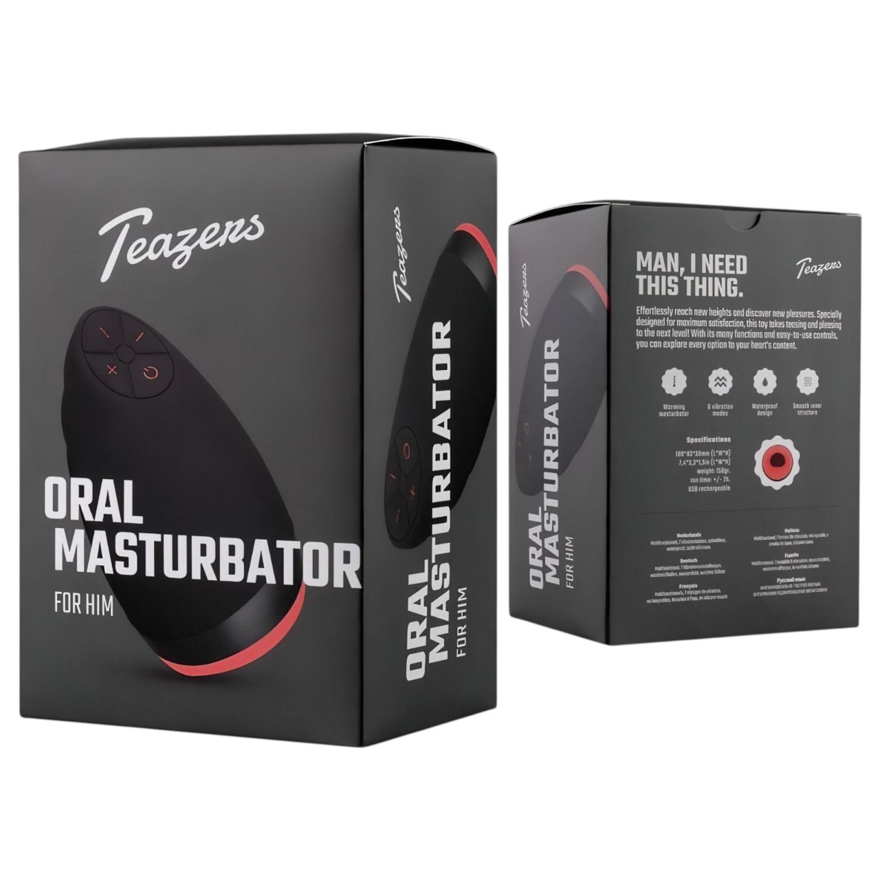 Teazers - melegítő funkciós műszáj maszturbátor férfiaknak (piros) Teazers - melegítő funkciós műszáj maszturbátor férfiaknak (piros)