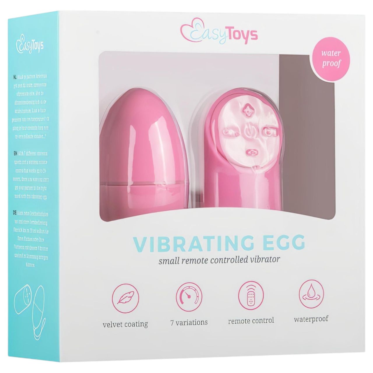 EasyToys - hordható 7 ritmusú rádiós vibrotojás (pink) EasyToys - hordható 7 ritmusú rádiós vibrotojás (pink)