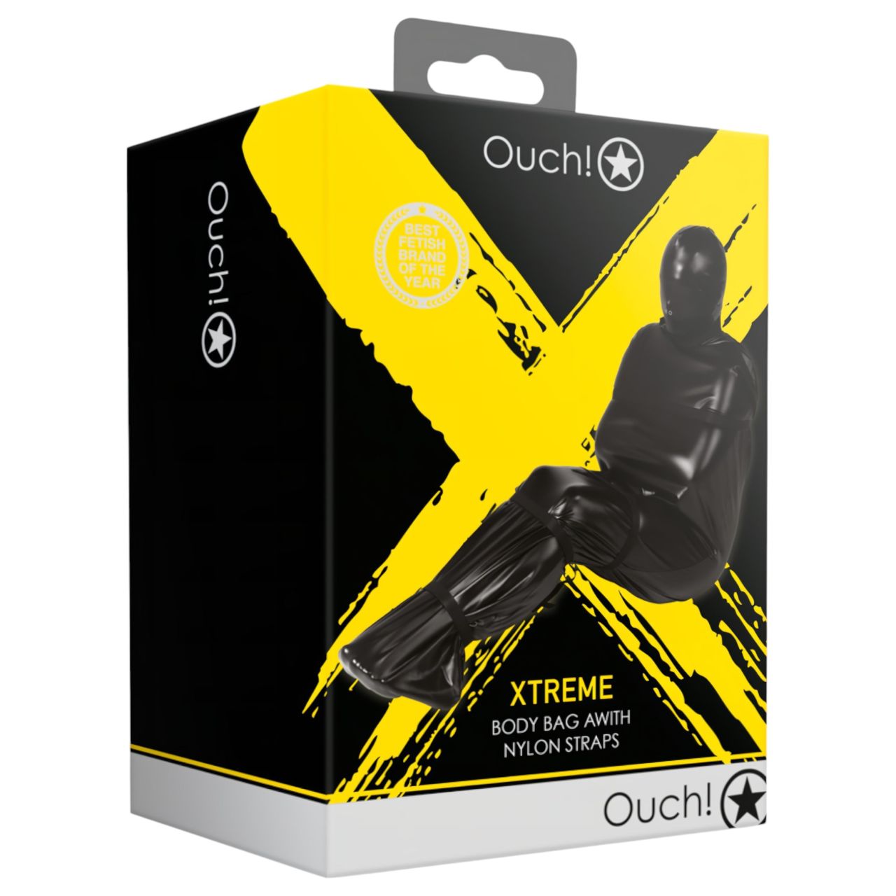 Ouch! Xtreme Body Bag - búslakodó testzsák BDSM játékhoz (fekete)