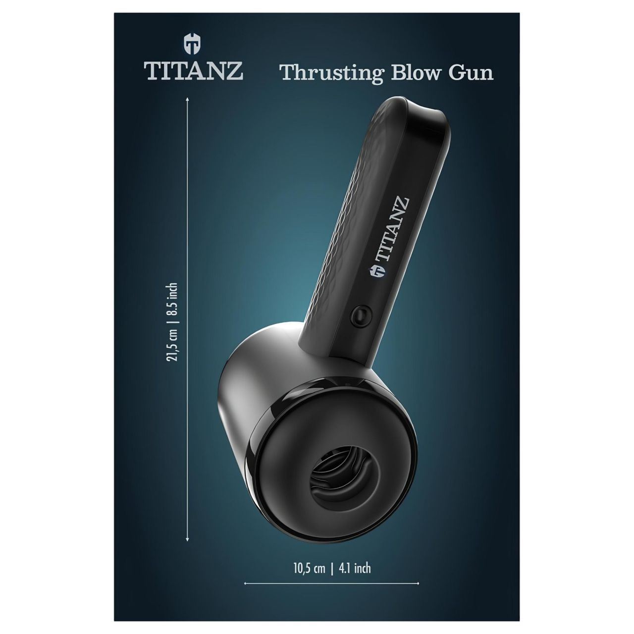 Titanz Thrusting Blow Gun - automata maszturbátor férfiaknak (fekete)