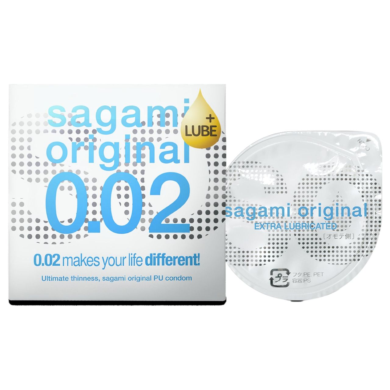 Sagami Original 0,02 - extra síkosított óvszer - 55 mm (1 db)