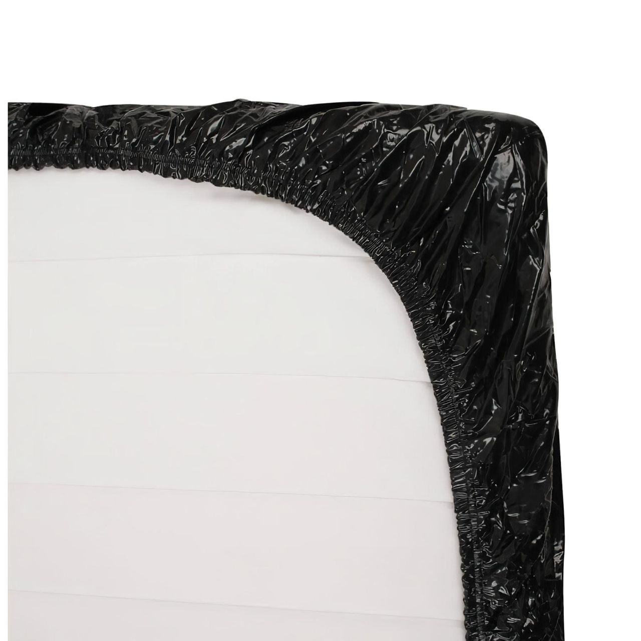 Fetish - lakk lepedő - gumis - 160 × 200 cm (fekete)