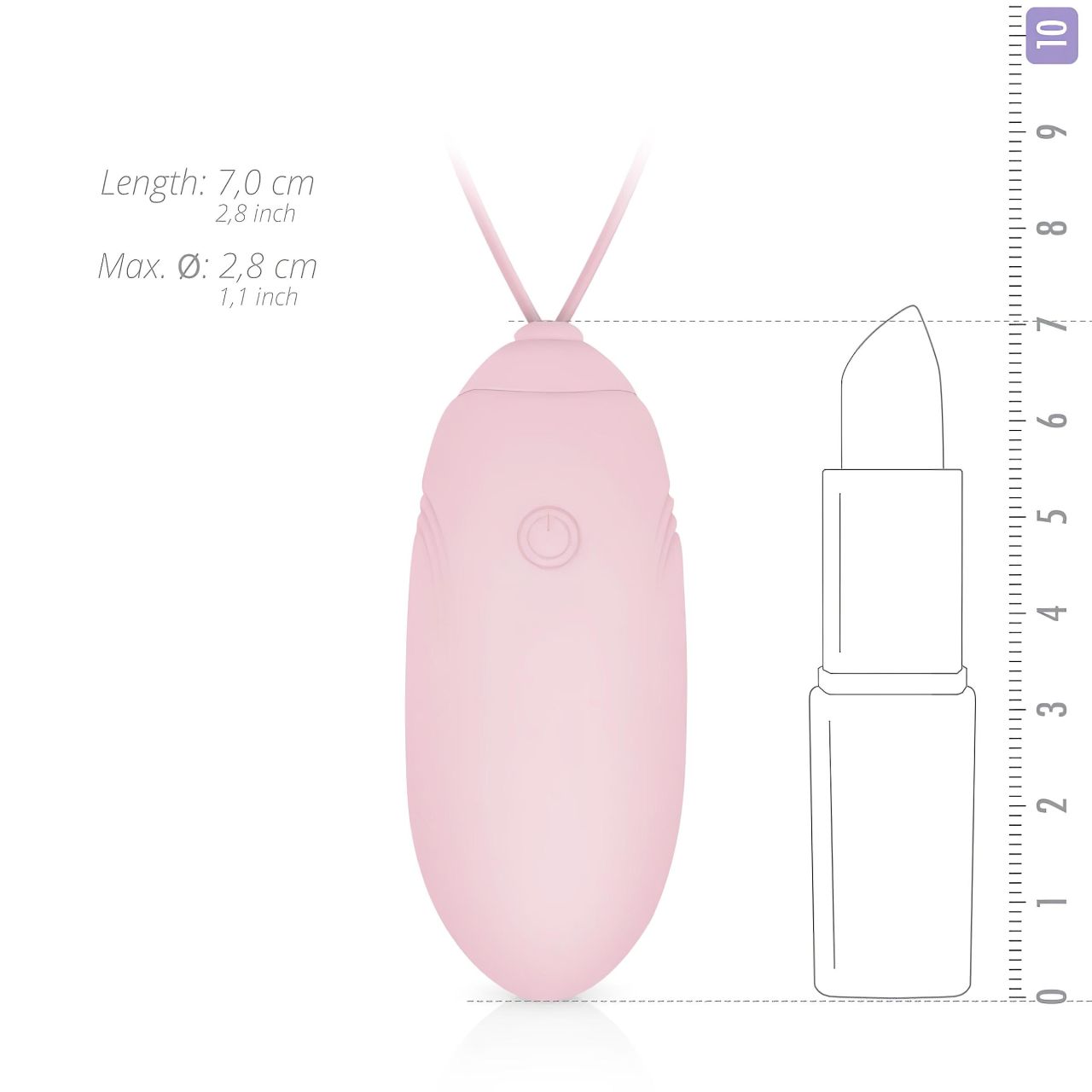 LUV EGG - hordható akkus, rádiós vibrotojás (pink)