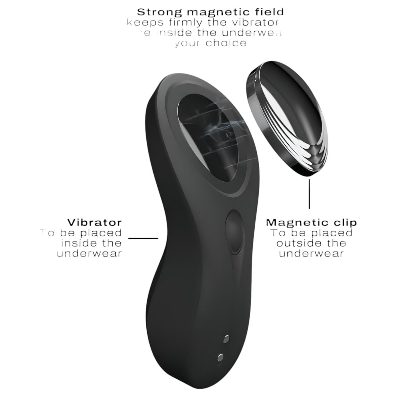 / Dorcel Discreet Vibe + - akkus, rádiós csiklóizgató vibrátor (fekete)
