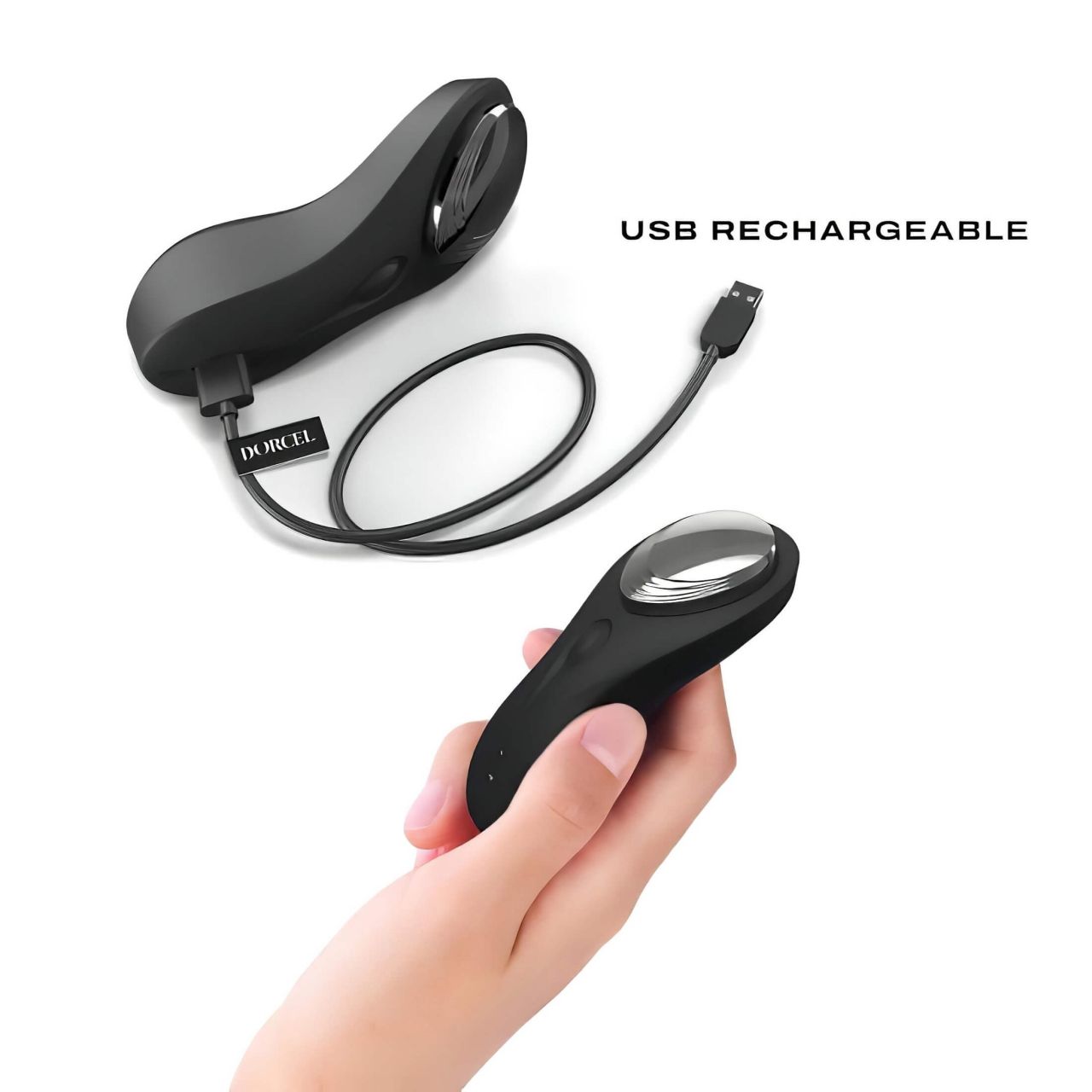 / Dorcel Discreet Vibe + - akkus, rádiós csiklóizgató vibrátor (fekete)