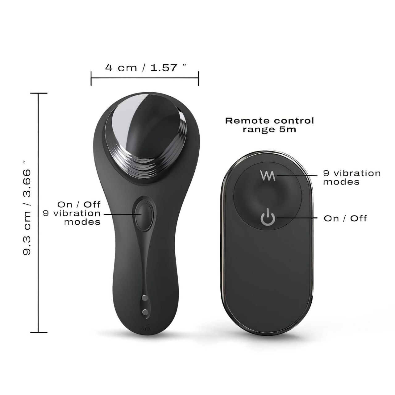 / Dorcel Discreet Vibe + - akkus, rádiós csiklóizgató vibrátor (fekete)