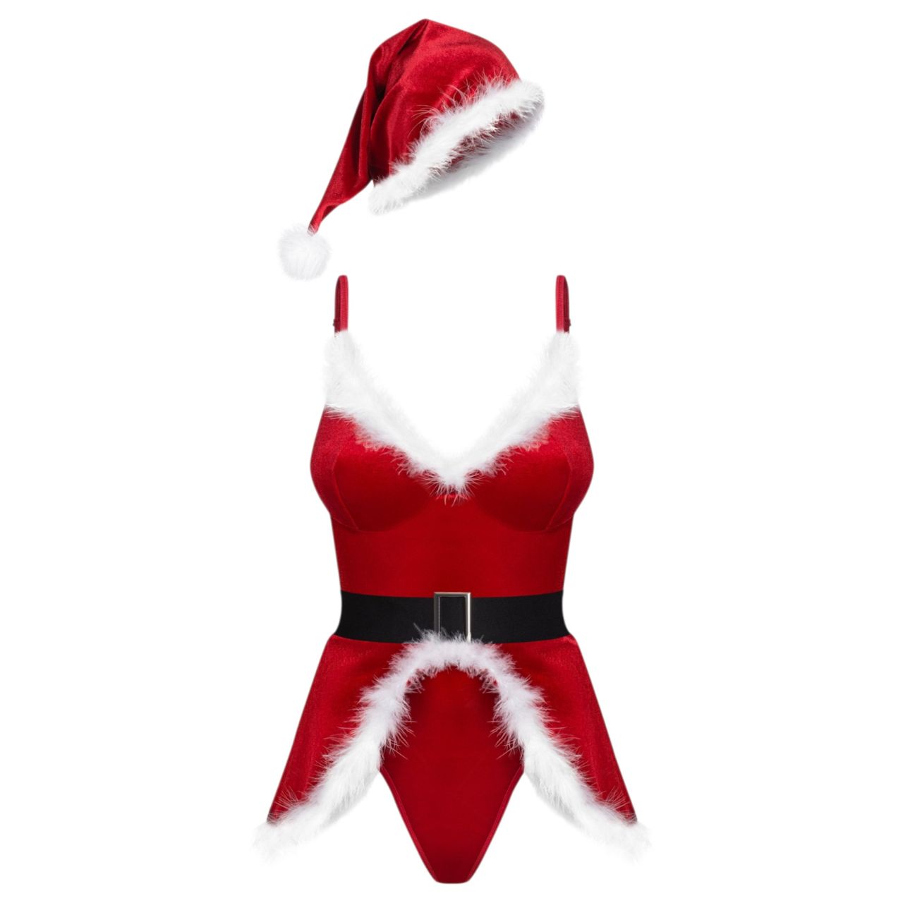 Obsessive Hot Santa - háromrészes mikulás jelmez nőknek (piros)