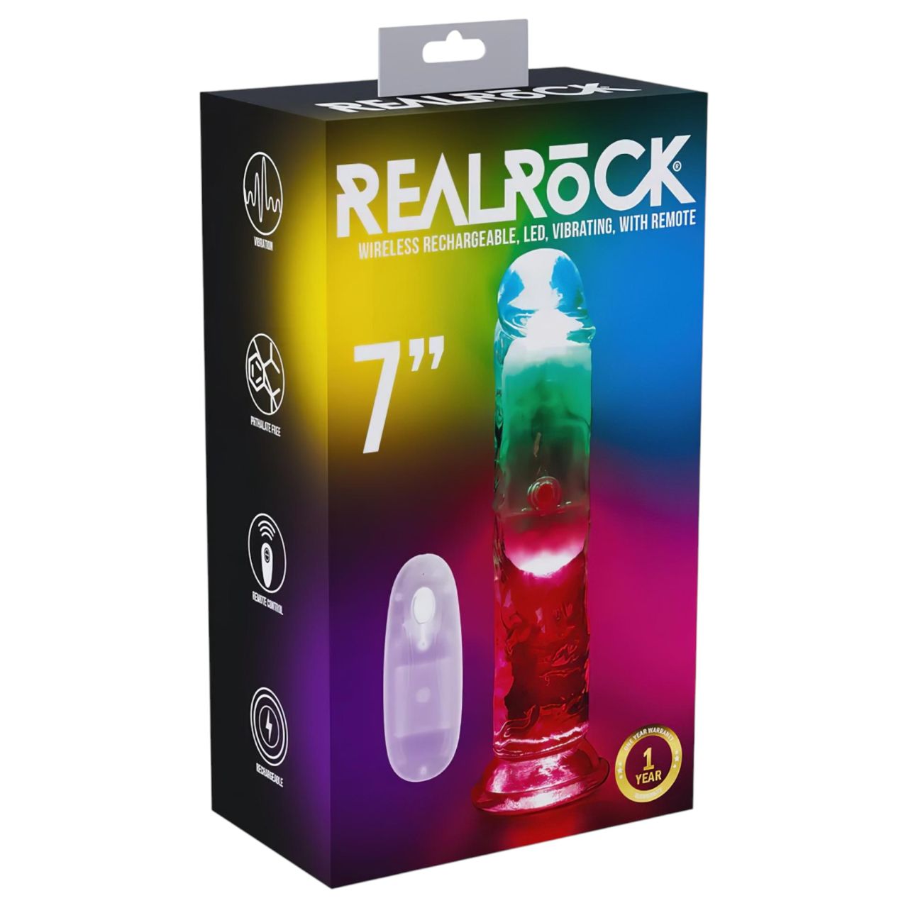 REALROCK - LED-es vibrátor - 15 cm REALROCK - LED-es vibrátor - 15 cm