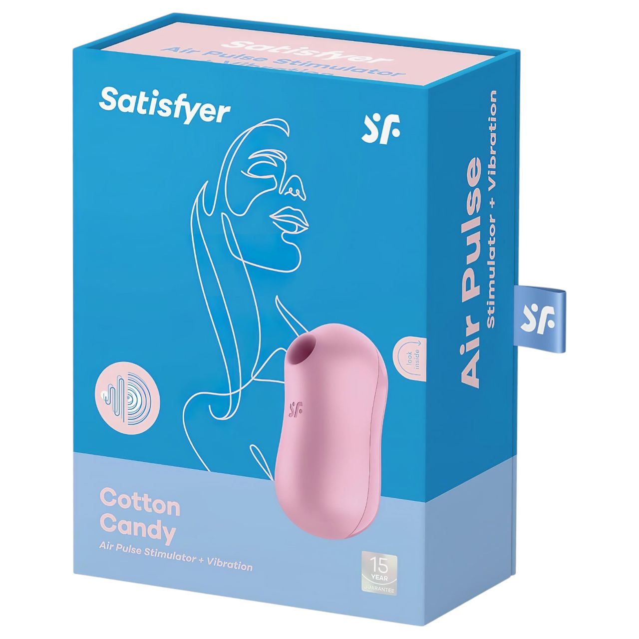 / Satisfyer Cotton Candy - akkus léghullámos csikló vibrátor (lila)