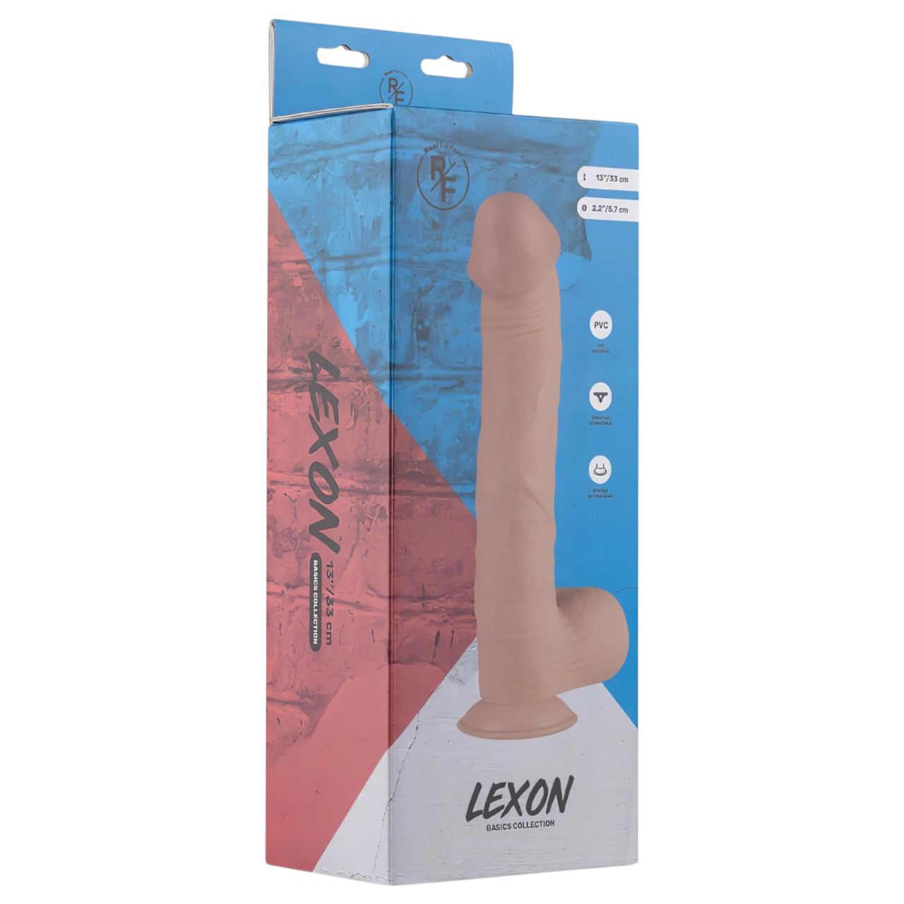Real Fantasy Lexon - testszínű herés élethű dildó (33 cm) Real Fantasy Lexon - testszínű herés élethű dildó (33 cm)