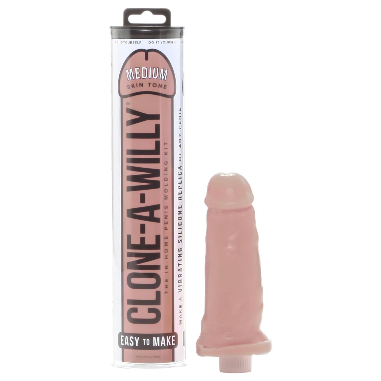 Clone-a-Willy - péniszmásoló öntőforma szett vibrátorral (sötét testszínű)