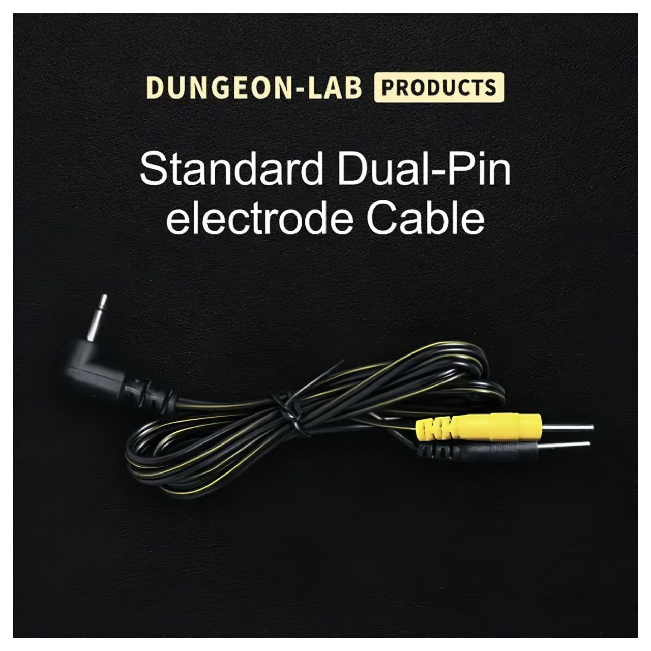 DG-LAB - elektródakábel 2,5 mm-es jackről 2 mm-es tüskékre (fekete)