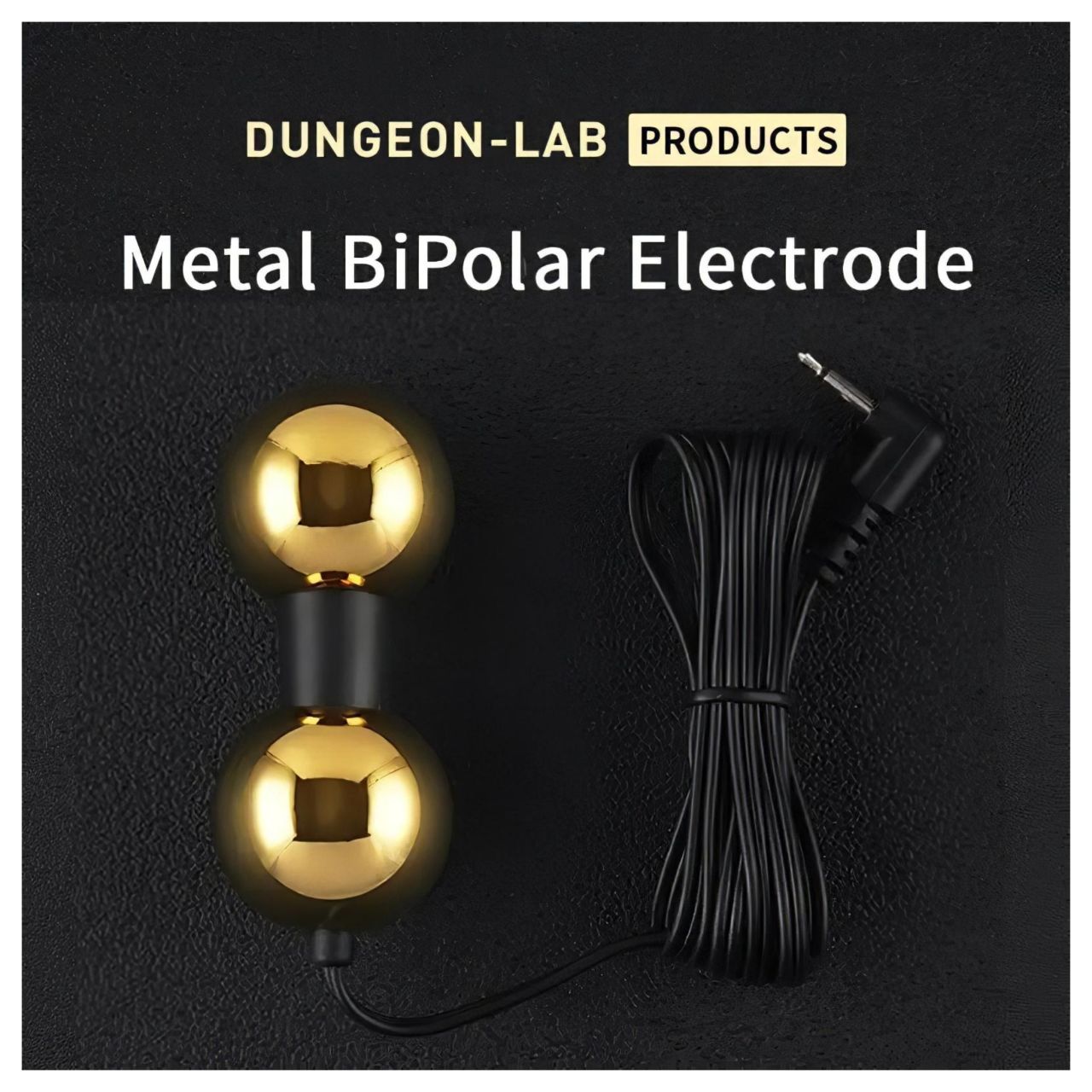 DG-LAB BiPolar B - kétpólusú, homokóra alakú fém elektróda (arany)