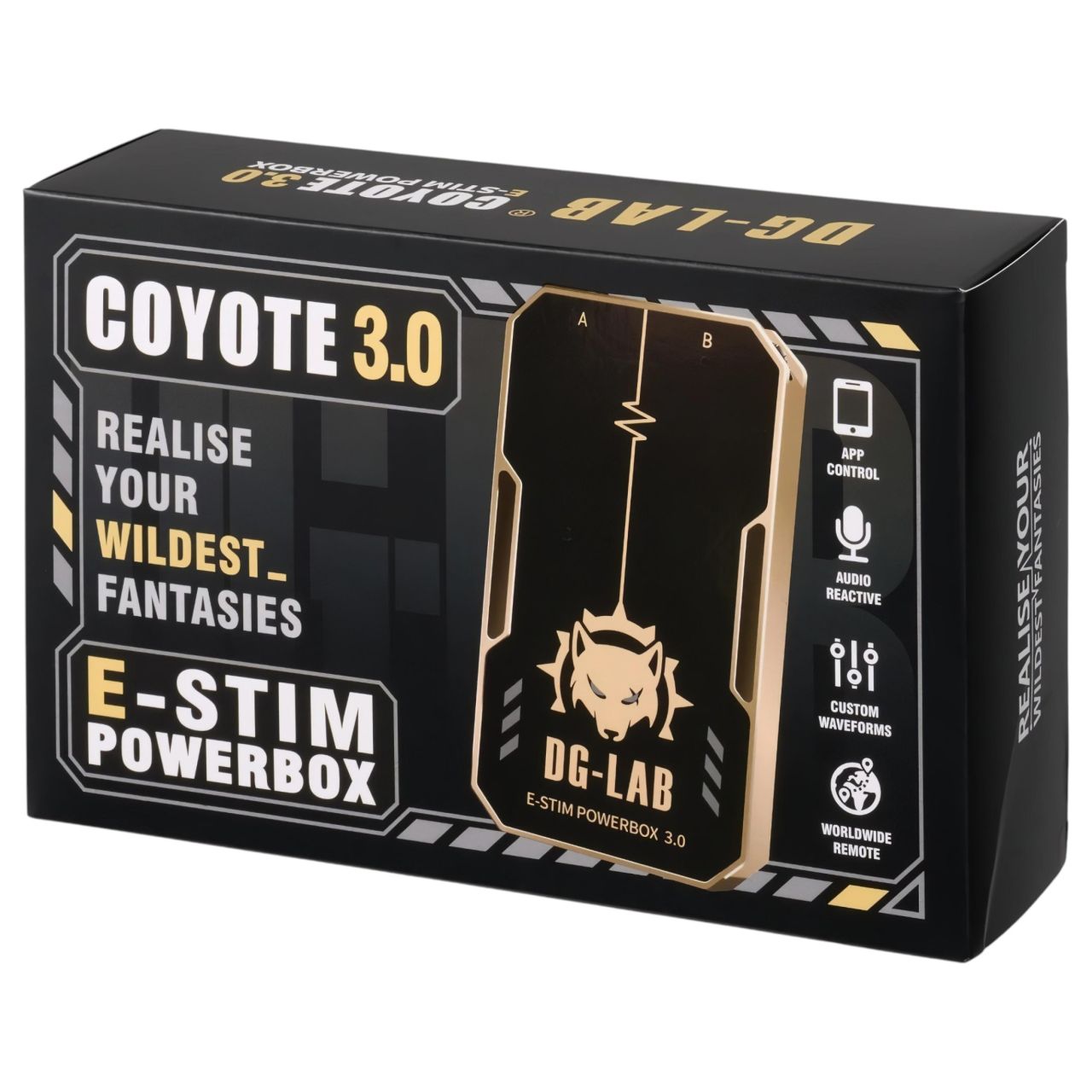 DG-LAB Coyote 3.0 - kétcsatornás elektrostimulációs vezérlő (fekete)