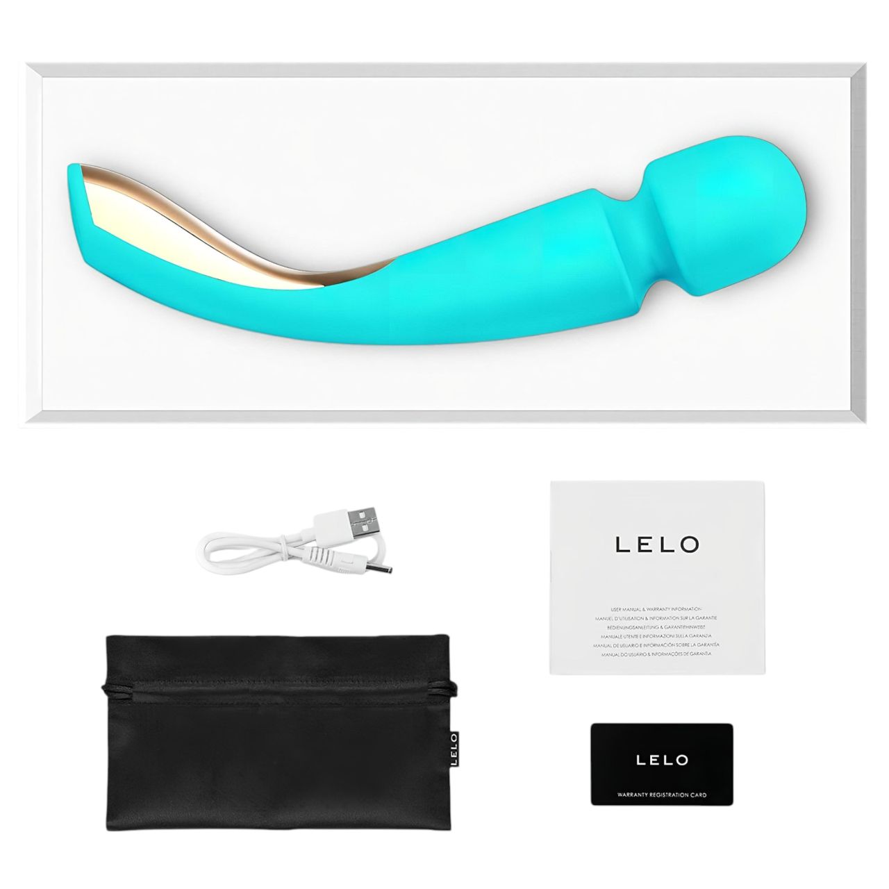 LELO Smart Wand 2 - türkiz akkus, vízálló masszírozó vibrátor (nagy)