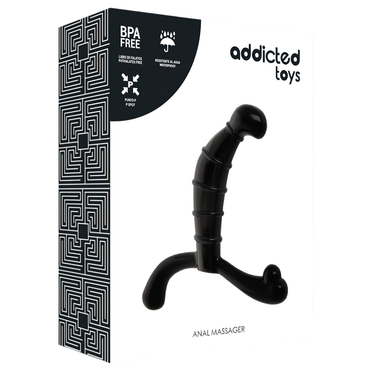 Addicted Toys - prosztata masszírozó és gátizgató dildó (fekete, 11,3 cm) Addicted Toys - prosztata masszírozó és gátizgató dildó (fekete, 11,3 cm)