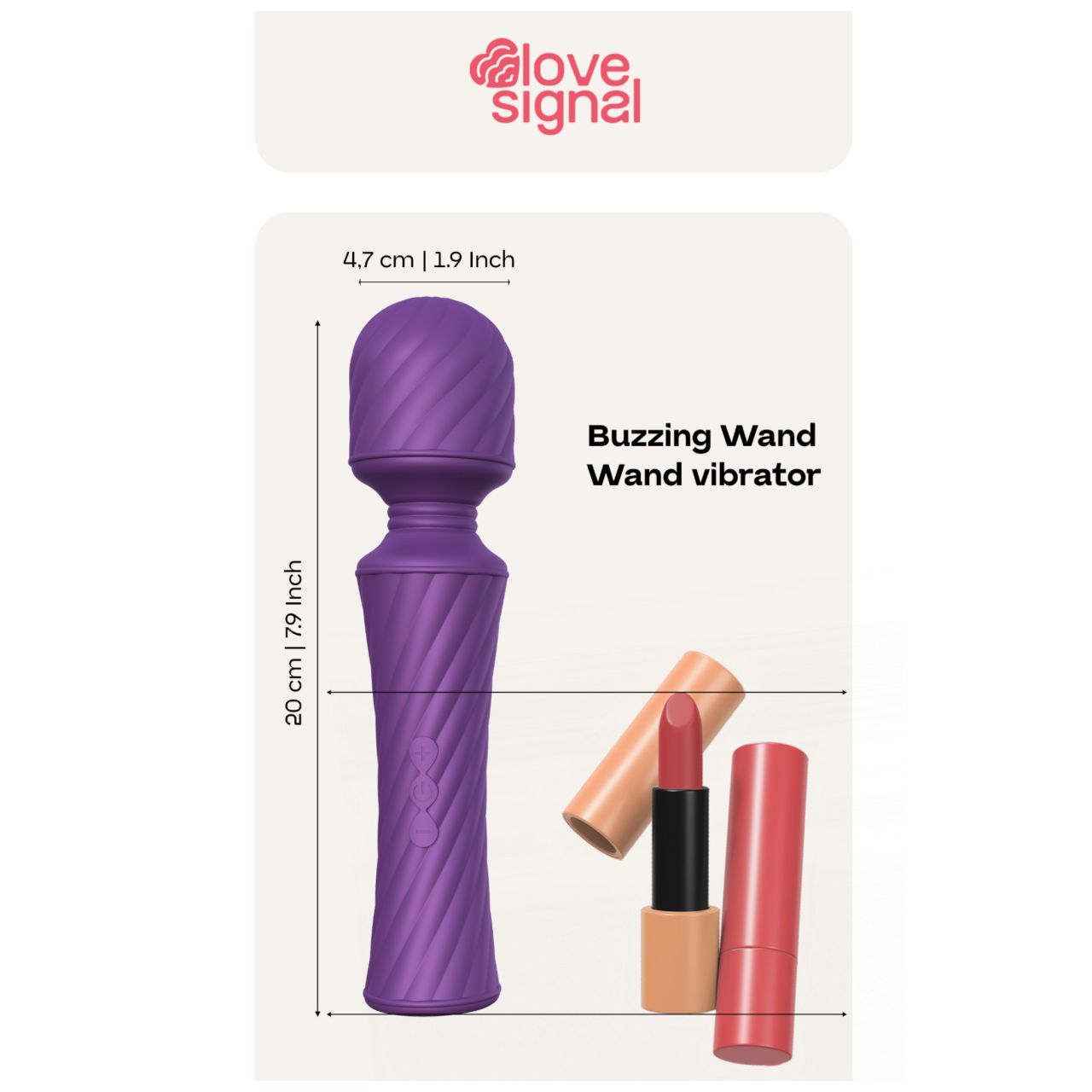 Dreamtoys Love Signal - masszírozó wand vibrátor (lila) Dreamtoys Love Signal - masszírozó wand vibrátor (lila)