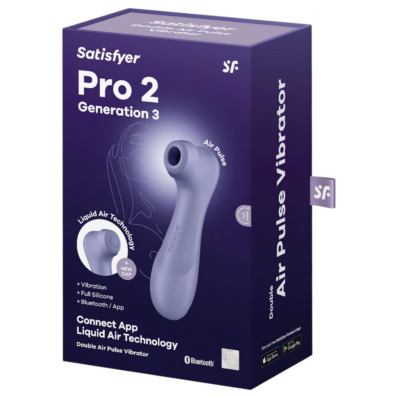 Satisfyer Pro 2 Gen3 - App-vezérelt léghullámos csiklóizgató (lila)