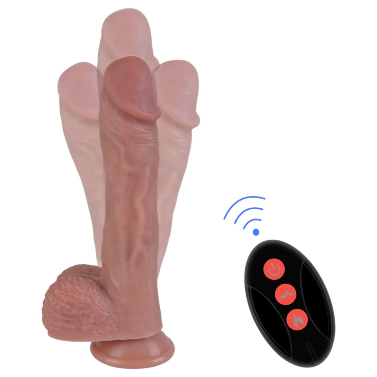 Erospace Natural Play - élethű lökő-forgó vibrátor (testszínű)