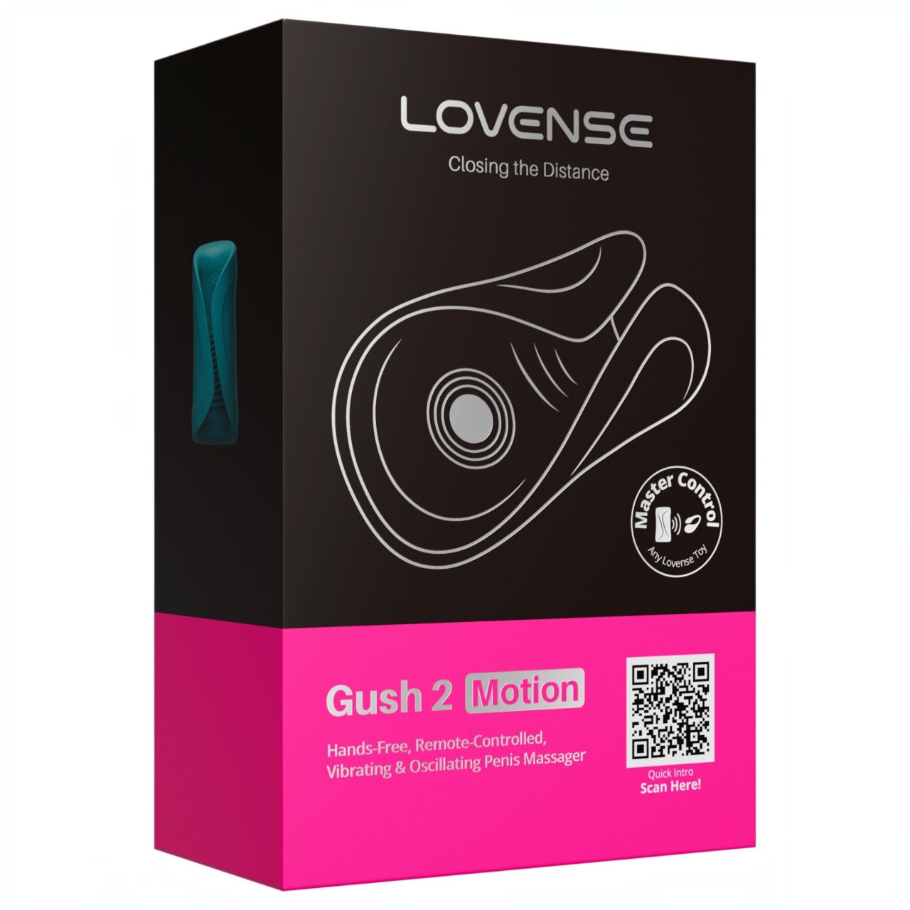 Lovense Gush 2 - app-vezérelt makk vibrátor (türkiz)