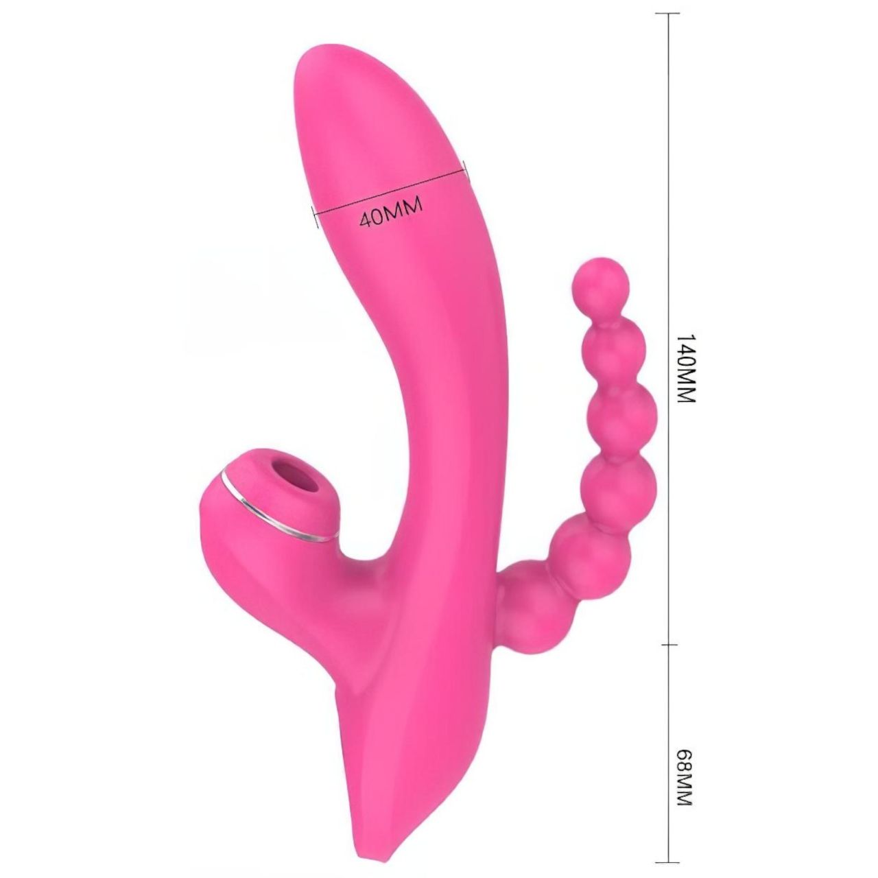 Erospace Sweet Play - G-pont vibrátor anál szondával és szívással (rózsaszín) Erospace Sweet Play - G-pont vibrátor anál szondával és szívással (rózsaszín)