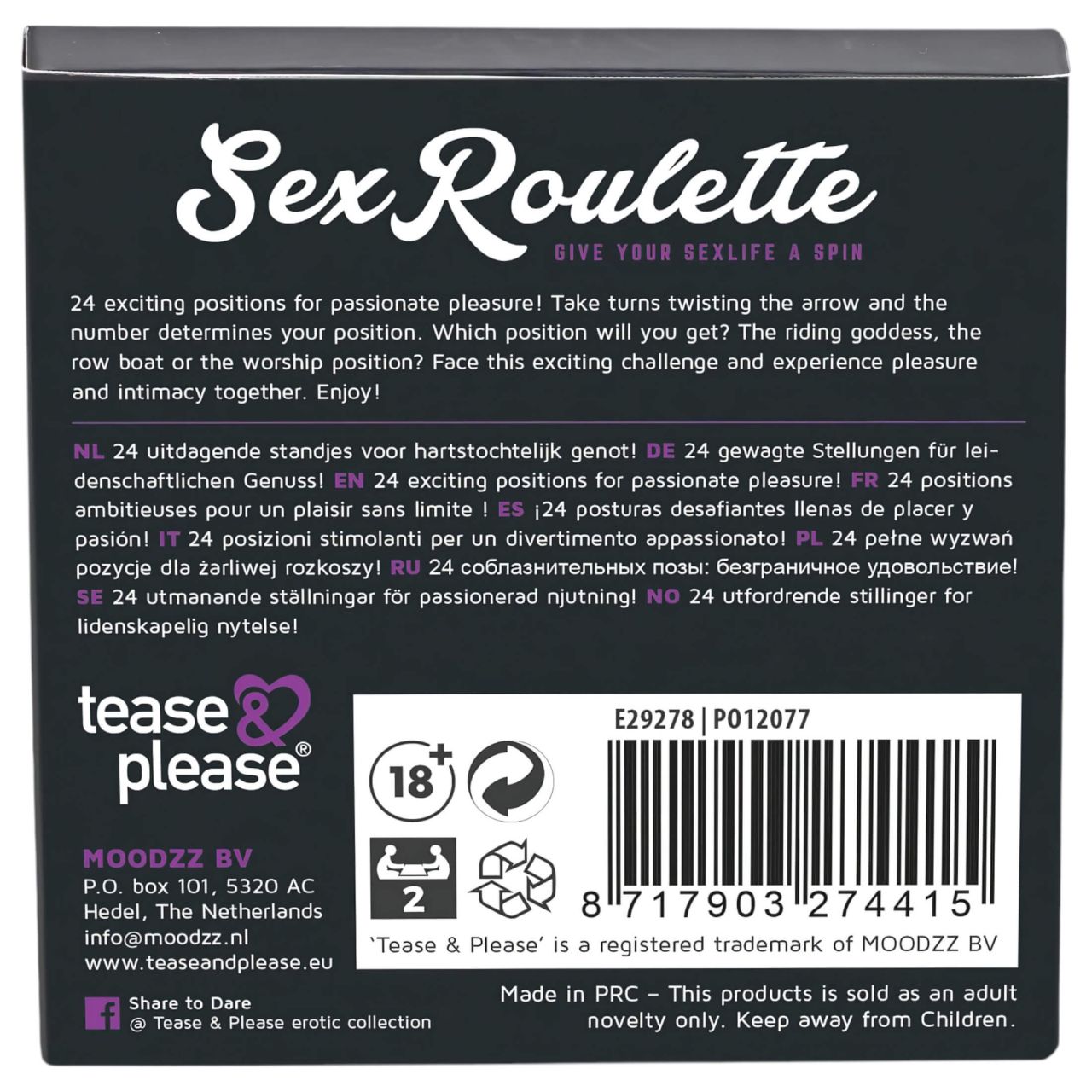 Sex Roulette Kama Sutra - szex társasjáték (10 nyelven) Sex Roulette Kama Sutra - szex társasjáték (10 nyelven)