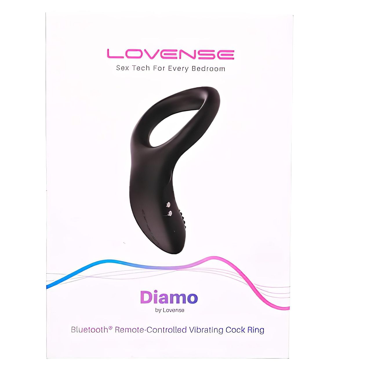 Lovense Diamo - app-vezérelt, vibrációs péniszgyűrű (fekete)