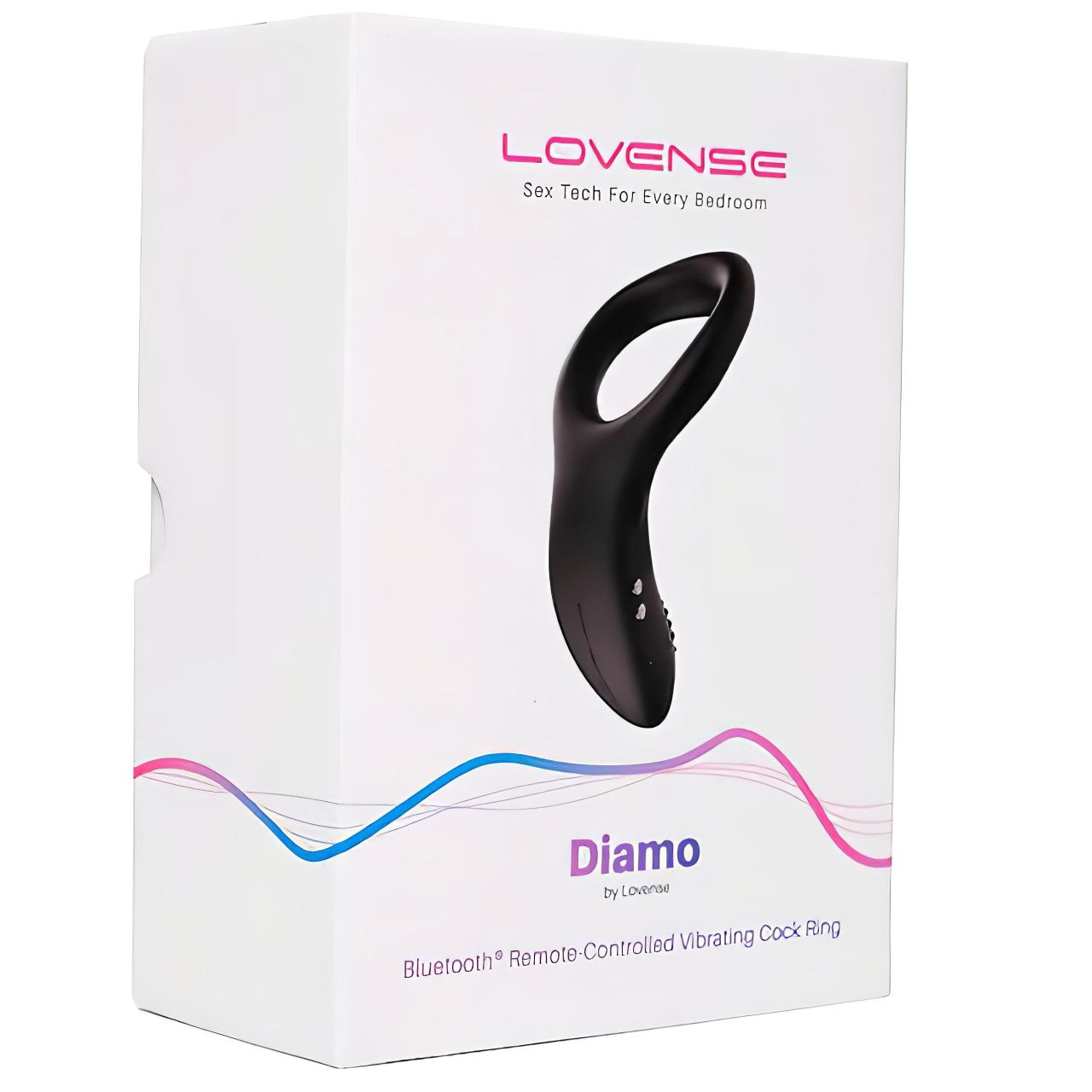 Lovense Diamo - app-vezérelt, vibrációs péniszgyűrű (fekete)