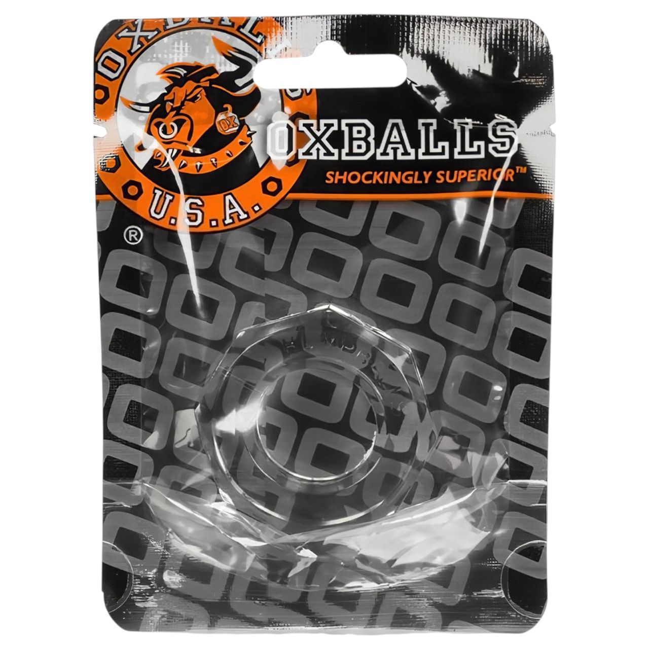OXBALLS - extra erős péniszgyűrű (átlátszó)