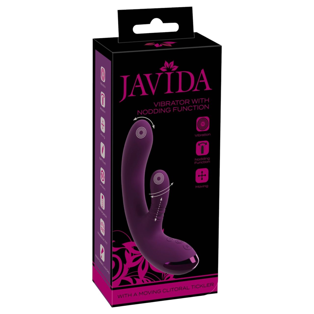 Javida - akkus, nyuszis G-pont és csiklóizgató vibrátor (lila) Javida - akkus, nyuszis G-pont és csiklóizgató vibrátor (lila)