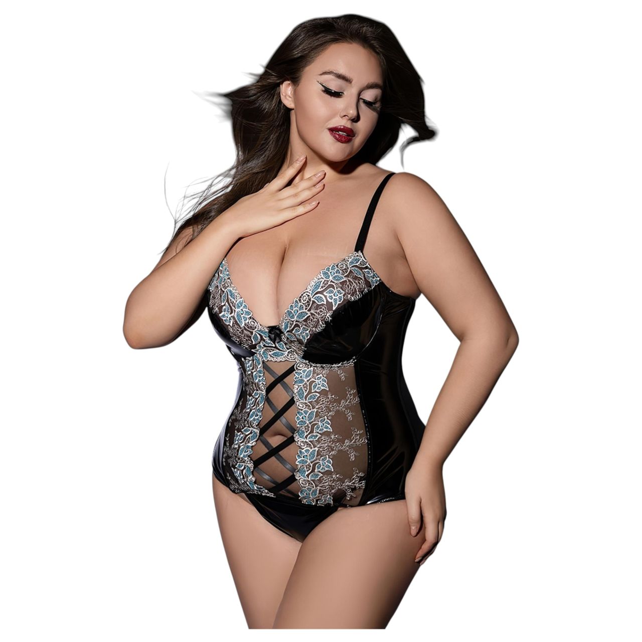 JSY 062 - fűzős szexi fehérnemű szett nőknek, fekete (XL-2XL) JSY 062 - fűzős szexi fehérnemű szett nőknek, fekete (XL-2XL)