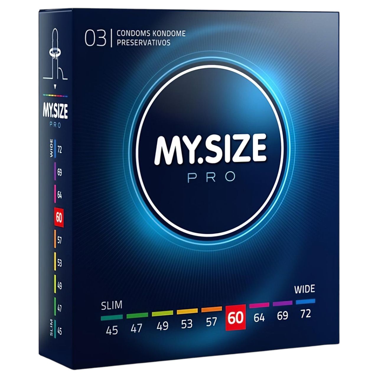 My.Size PRO - egyedi méretű óvszer - 60 mm (3 db) My.Size PRO - egyedi méretű óvszer - 60 mm (3 db)