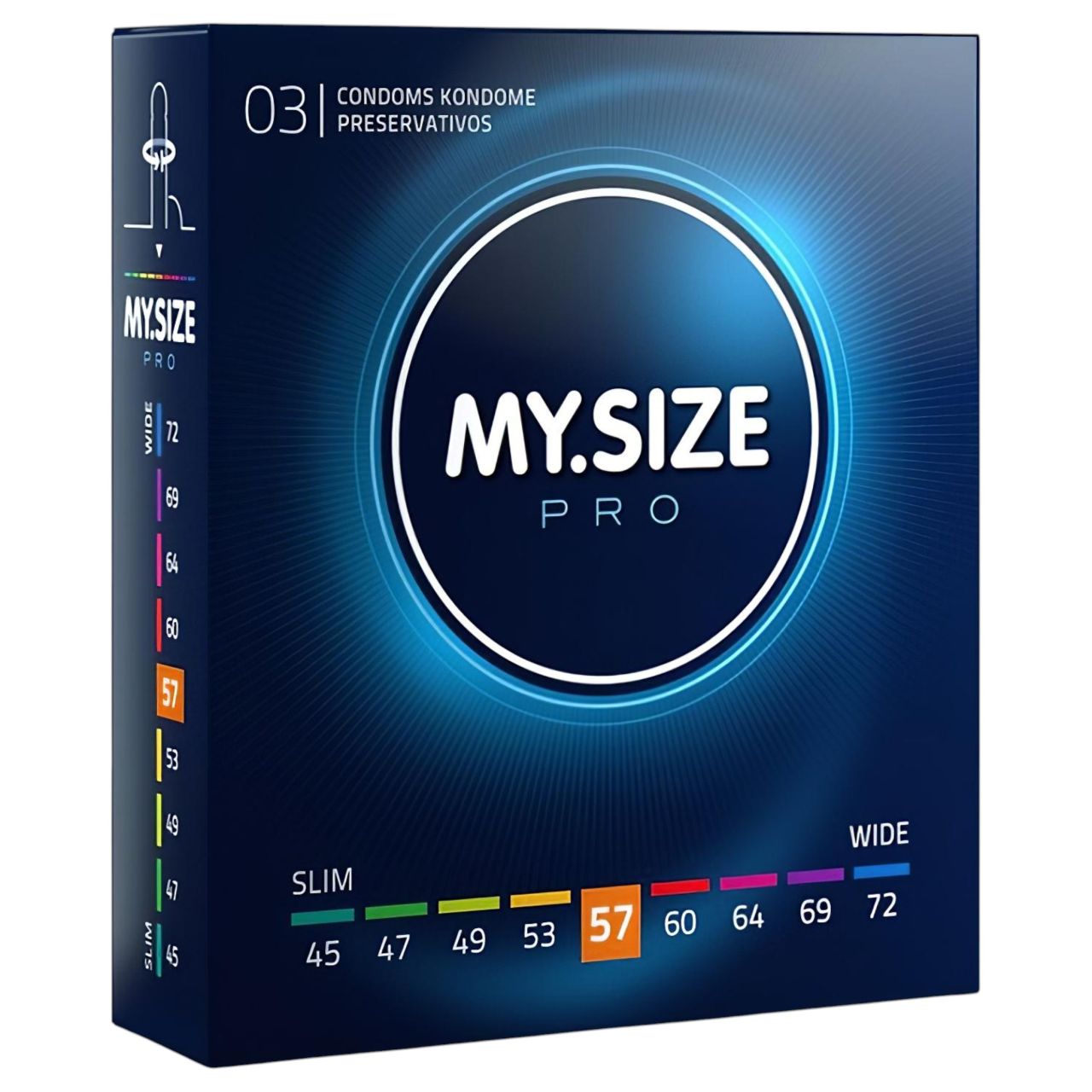 My.Size PRO - egyedi méretű óvszer - 57 mm (3 db) My.Size PRO - egyedi méretű óvszer - 57 mm (3 db)