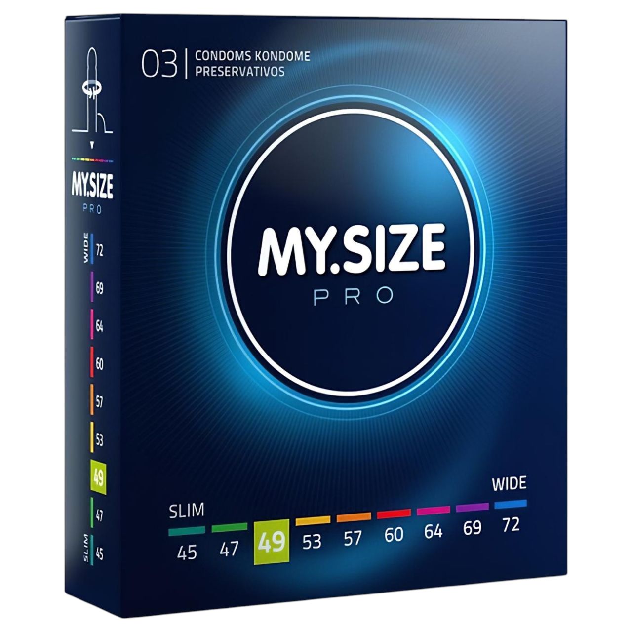 My.Size PRO - egyedi méretű óvszer - 49 mm (3 db) My.Size PRO - egyedi méretű óvszer - 49 mm (3 db)