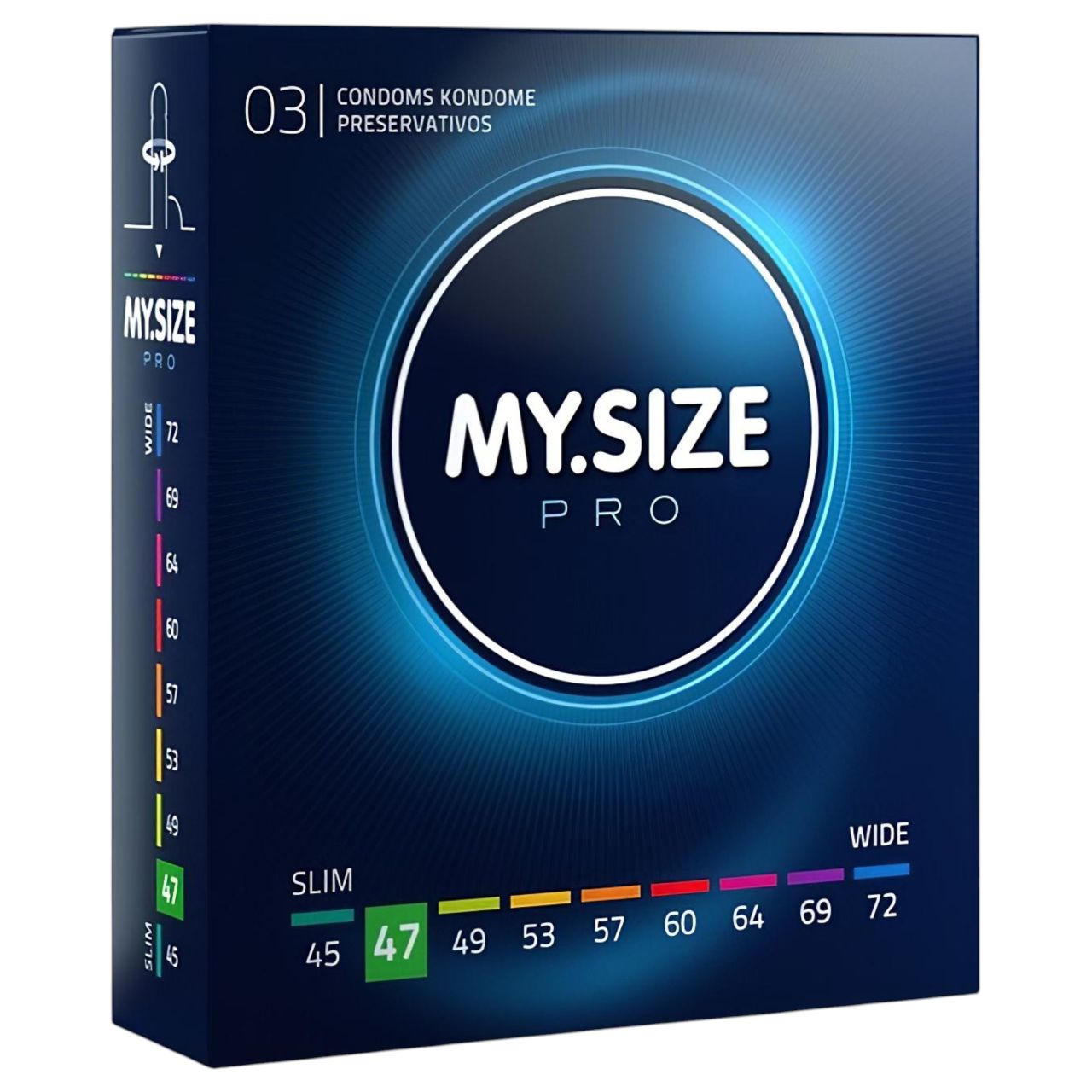 My.Size PRO - egyedi méretű óvszer - 47 mm (3 db) My.Size PRO - egyedi méretű óvszer - 47 mm (3 db)
