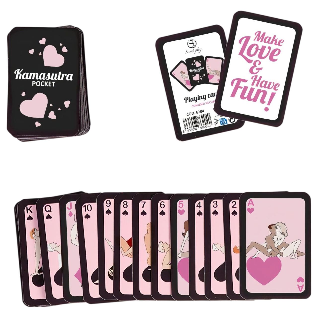Secret Play Pocket Kamasutra - szexpóz kártyapakli (54 lap)