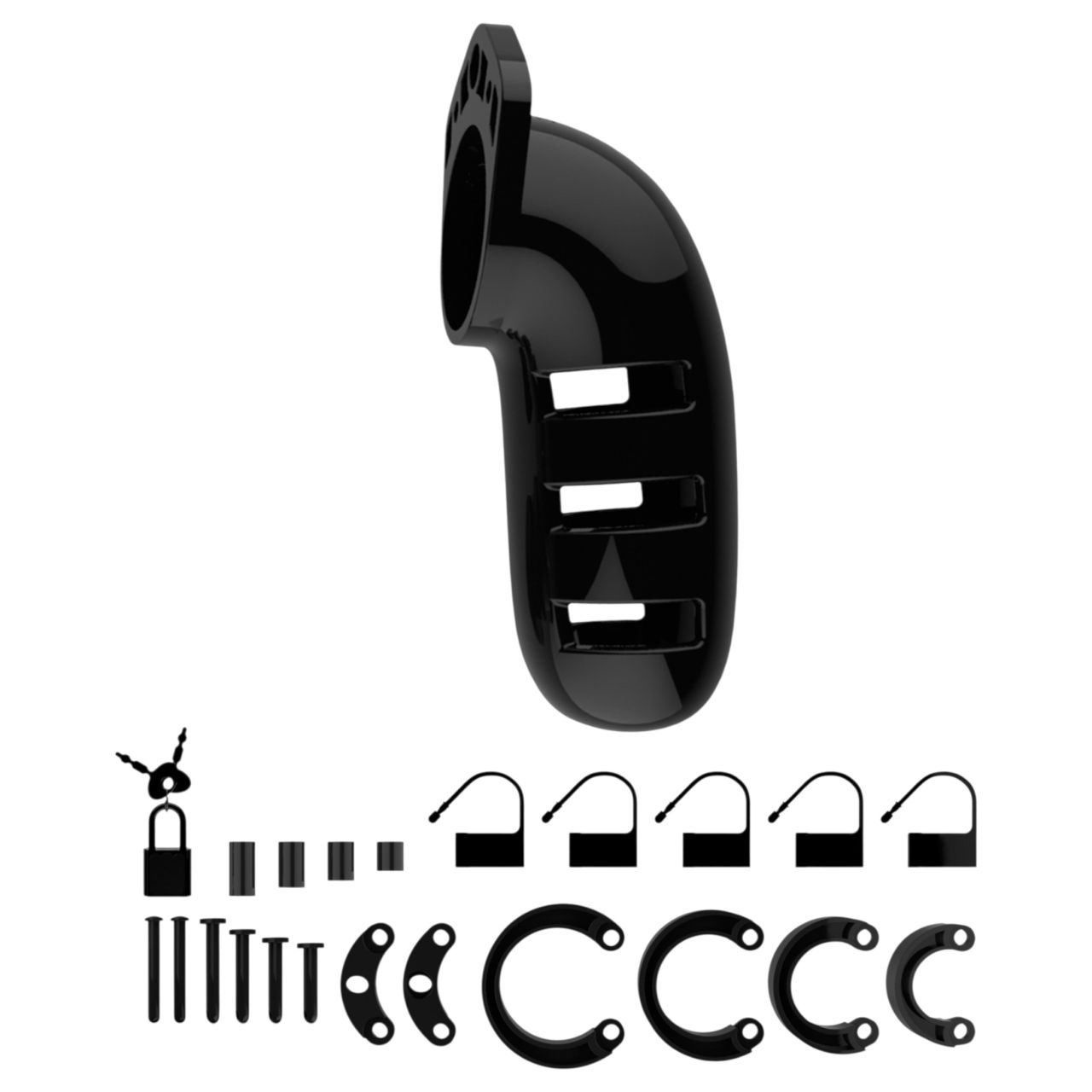 ManCage Model 06 - péniszketrec férfiaknak (fekete) - 14 cm ManCage Model 06 - péniszketrec férfiaknak (fekete) - 14 cm