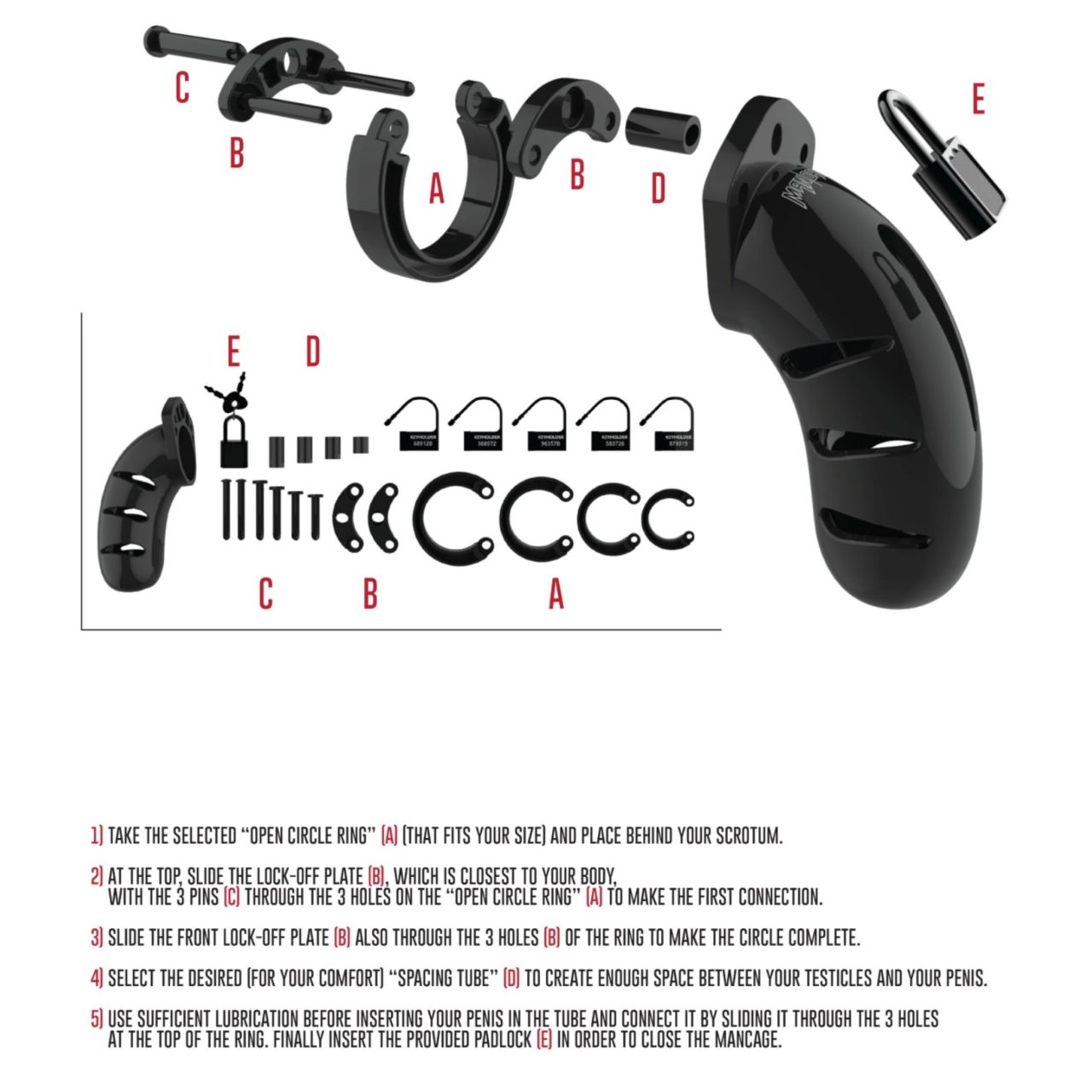 ManCage Model 06 - péniszketrec férfiaknak (fekete) - 14 cm ManCage Model 06 - péniszketrec férfiaknak (fekete) - 14 cm