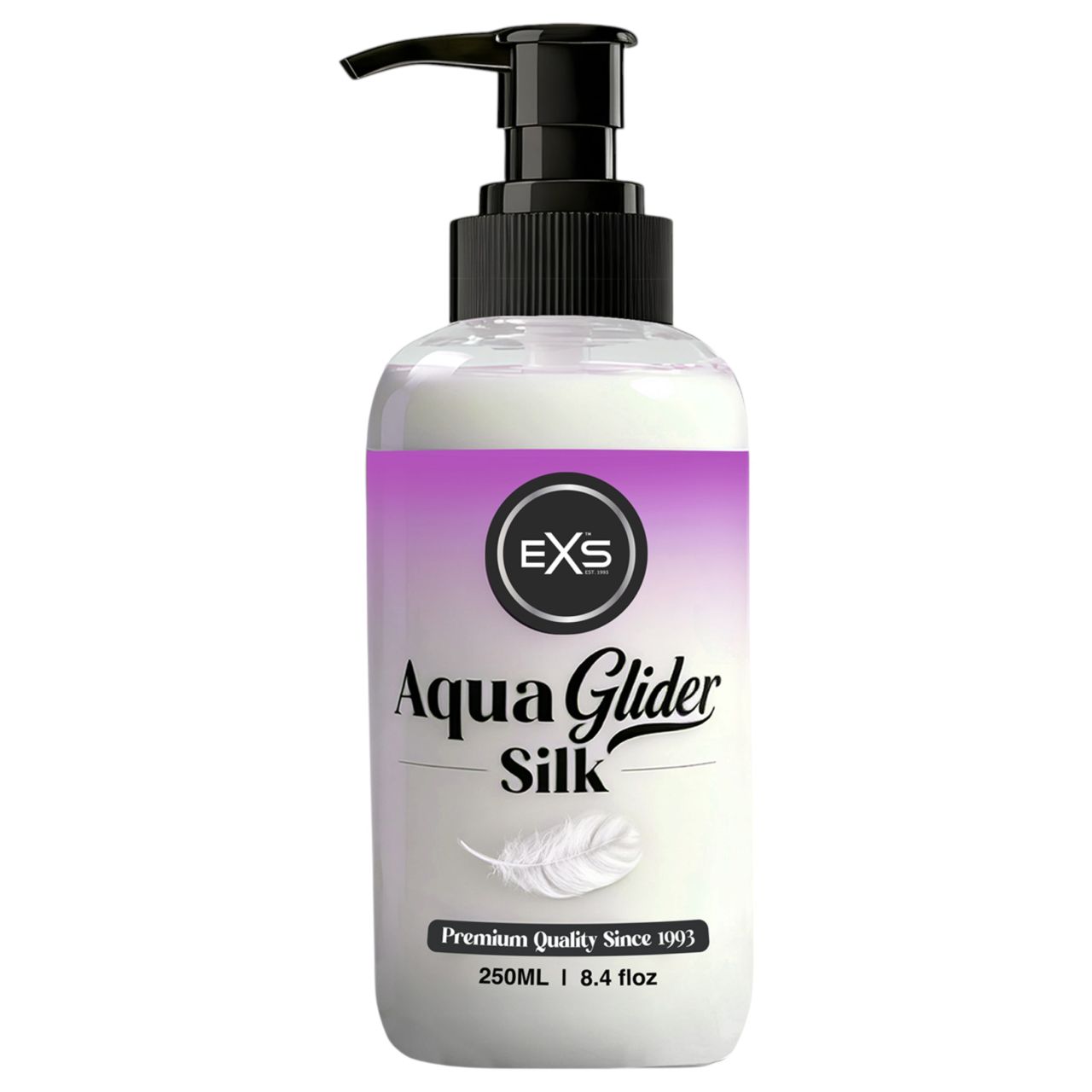 EXS AquaGlider Silk - selymes vízbázisú síkosító pumpás flakonban (250ml) EXS AquaGlider Silk - selymes vízbázisú síkosító pumpás flakonban (250ml)