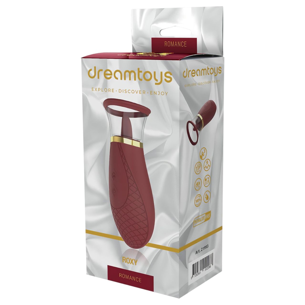 Dreamtoys Roxy - léghullámos szívó-nyaló csiklóizgató vibrátor (bordó) Dreamtoys Roxy - léghullámos szívó-nyaló csiklóizgató vibrátor (bordó)