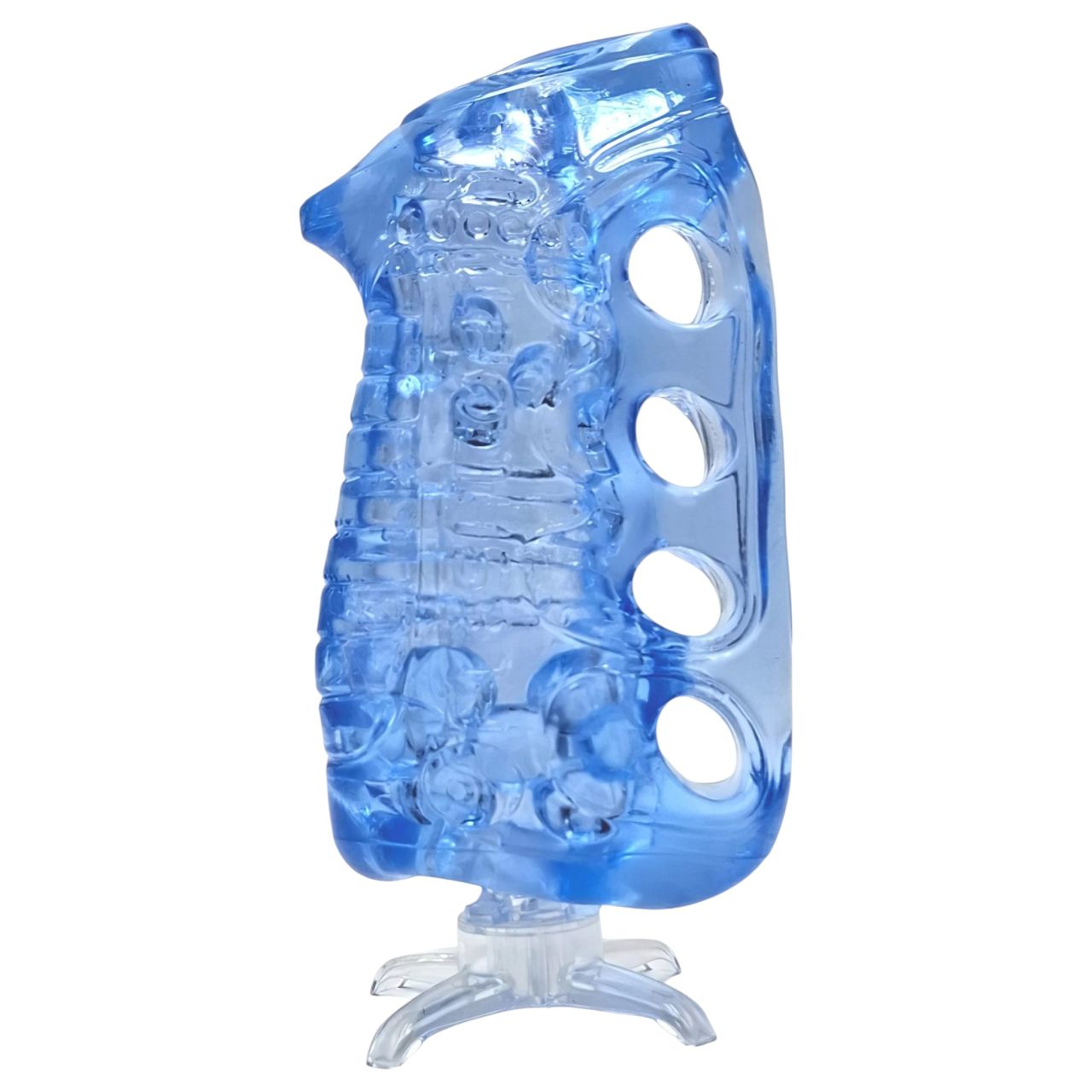 Fleshlight Fleshskins Grip Blue Ice - két végén nyitott maszturbátor (kék)