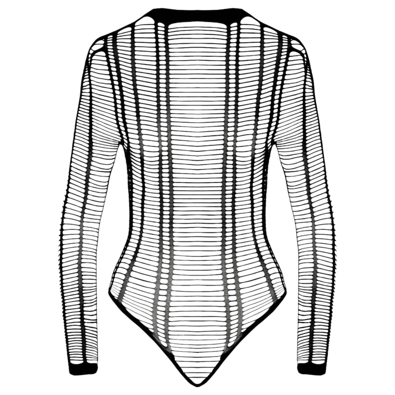 Cottelli - fekete csíkos nyitott body (S-L)