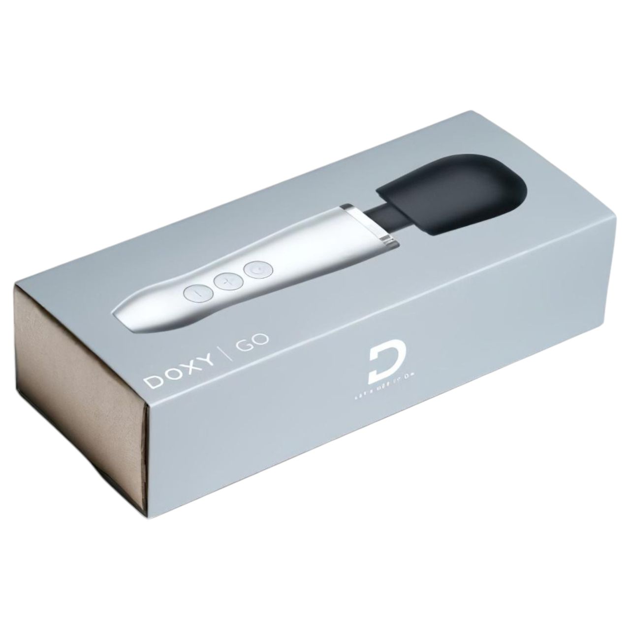 Doxy Go - akkus wand masszírozó vibrátor, vezeték nélküli (ezüst)