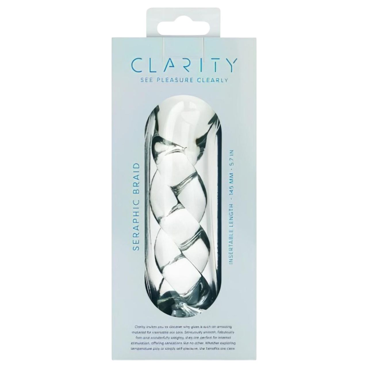 Clarity - fonott mintás üveg dildó (átlátszó)