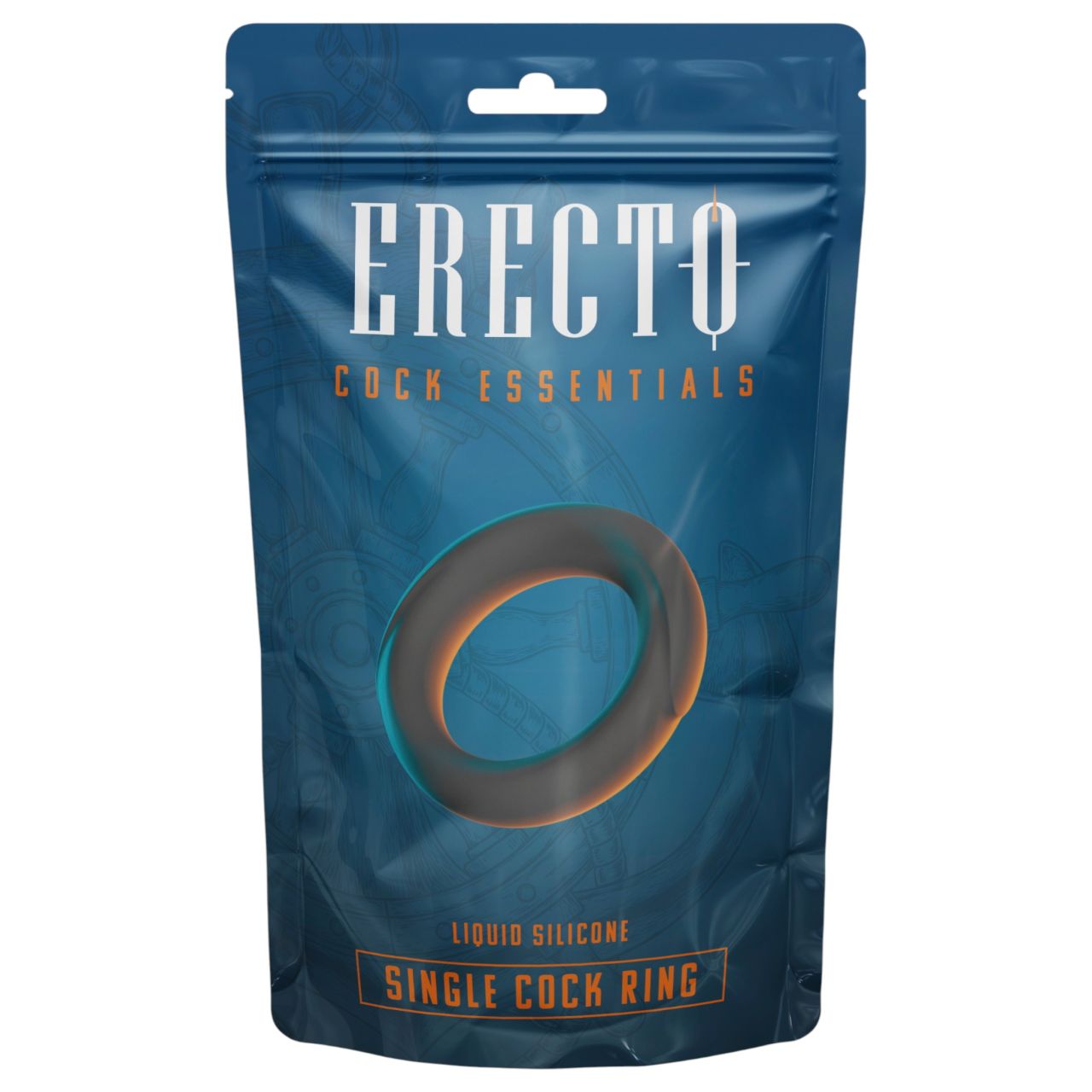 Erecto - rugalmas péniszgyűrű (fekete)